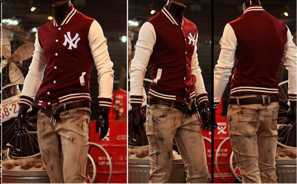 Varsity Jacket NY Vinho
