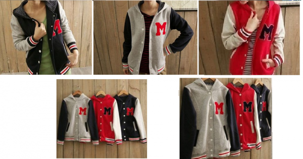 Varsity Jacket Feminina - Letra ''M''